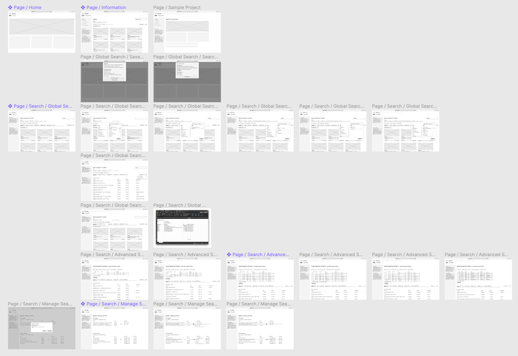 Third or fourth round of wireframes based on feedback